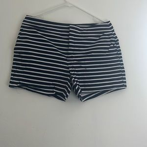Striped white and blue shorts